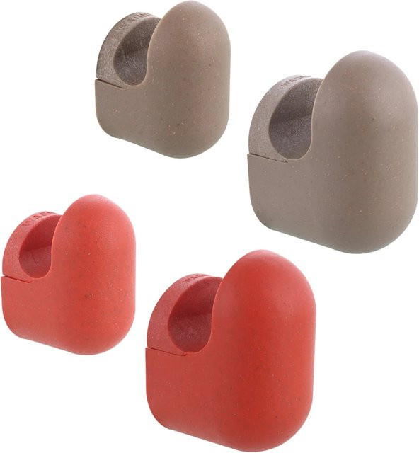 Wagner Wandhaken-Set Pill WH 0421 in Taupe-Korallenrot, 4 Stück - Bild 1
