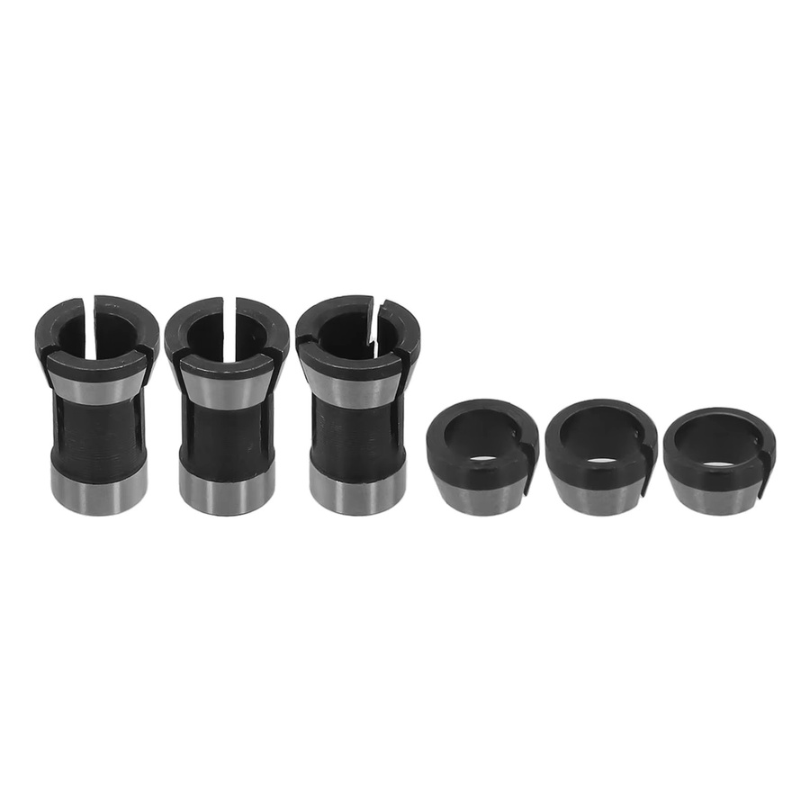 Vibratite Spannzangen-Adapter Set 6-teilig in Silber für Gravurmaschinen und elektrische Router, Durchmesser: 6 mm, 6,35 mm und 8 mm - Bild 4