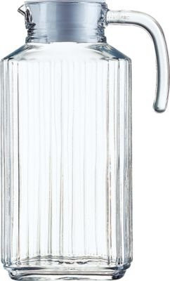 Arcoroc QUADRO Krug transparent mit weißem Deckel, Volumen: 1,7 l - Bild 1