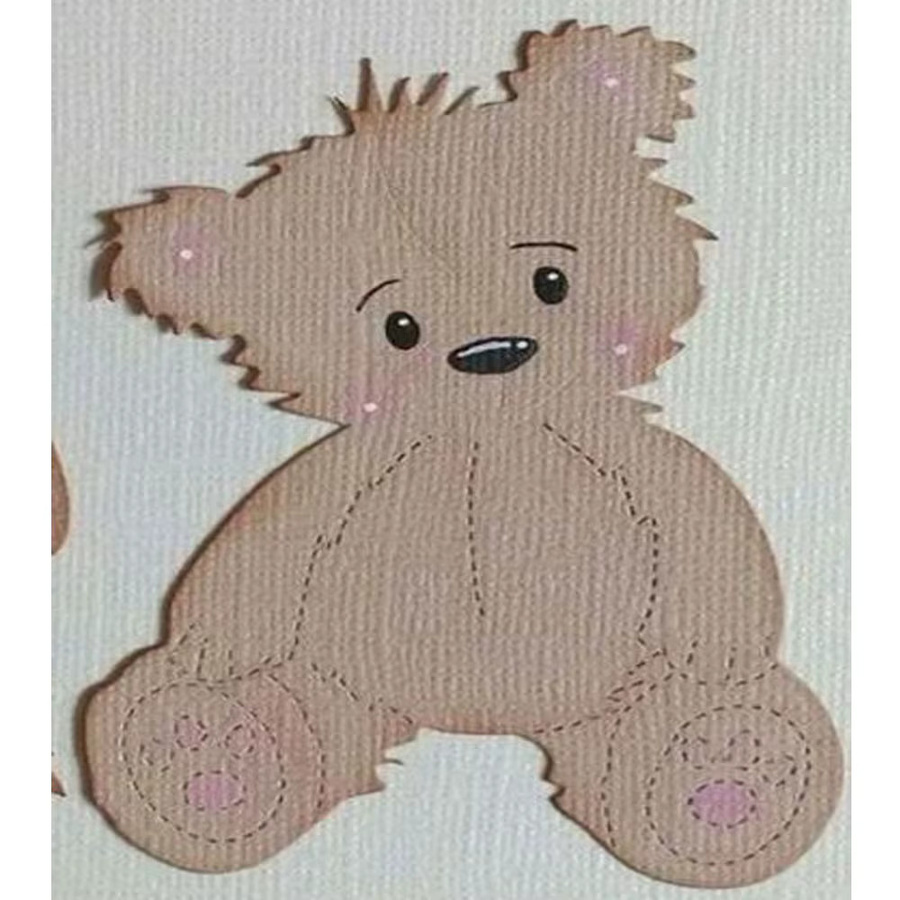 Metall Stanzform Set mit Tier-Motiven Bär Frosch Schwein Katze für Scrapbooking und Bastelarbeiten - Bild 3