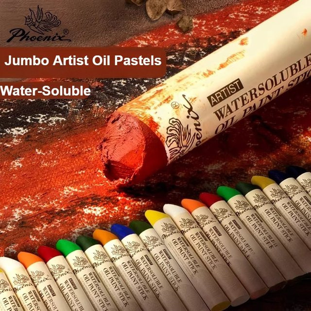Phoenix Extra Large Solid Oil Pastels Jumbo, wasserlöslich, Mehrfarbig, 37 ml - Bild 1