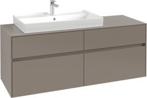 V&B Waschtischunterschrank Collaro in Marine Blue mit Waschbeckenanschluss links, B/T/H: 140 x 54,8 x 50 cm - Bild 1