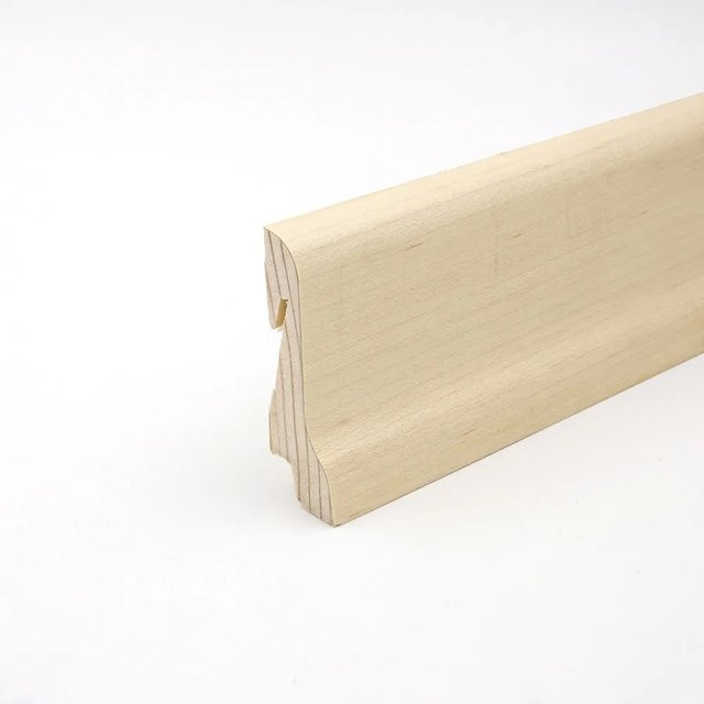 Döllken Profiles Sockelleiste Clipfix A aus MDF furniert in Ahorn, Farbe Beige/Braun, H x B x T: 60 mm x 21 mm x 2500 mm - Bild 1