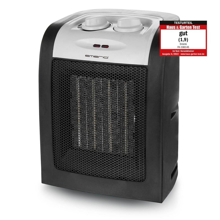 Emerio Keramik Heizlüfter FH-106145 schwarz mit 1800 W, B/H/T: 12,2 x 21,8 x 16,9 cm - Bild 3