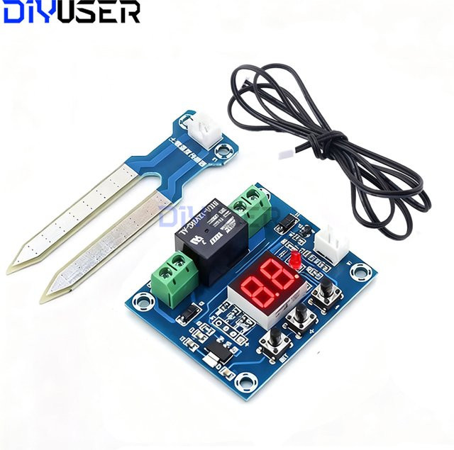 DIYUSER XH-M214 Digitaler Bodenfeuchtigkeitsregler mit LCD-Anzeige für die automatische Blumentopf-Bewässerung in Blau - Bild 1