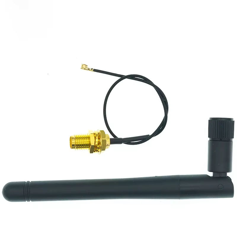 SAMIROB WLAN Antennen-Set mit 2,4 GHz 3 dBi Antenne und 17 cm PCI U.FL IPX auf RP-SMA Pigtail-Kabel in Schwarz für ESP8266 und ESP32 - Bild 5
