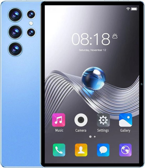BDF Android Tablet mit 10,1 Zoll HD-Display, Octa Core, 4 GB RAM, 64 GB ROM, WiFi und Dual Phone Call in Blau - Bild 1