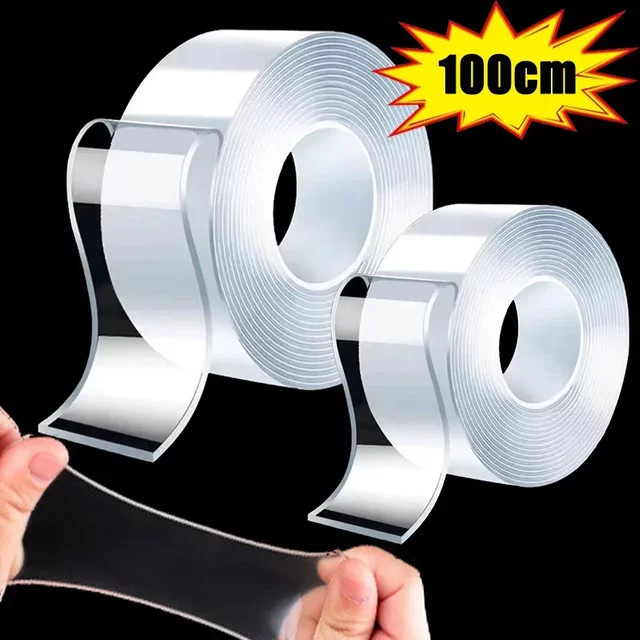 3m Nano-Klebeband transparent doppelseitig wasserdicht 3 m - Bild 1
