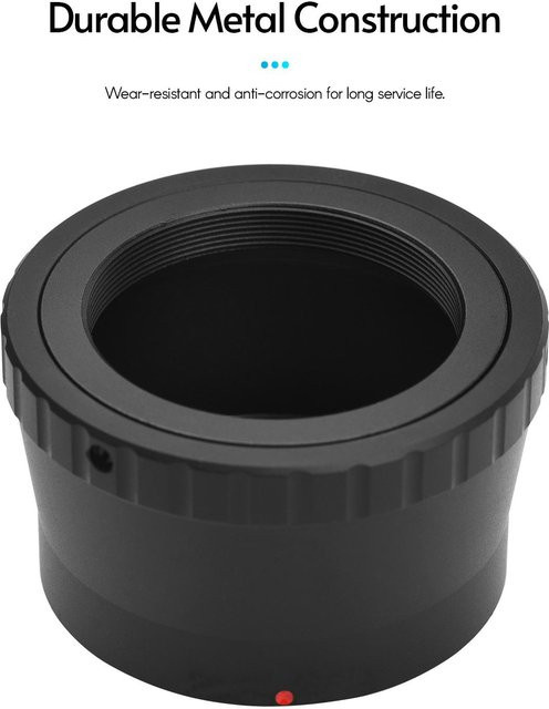 ZuiyouBaby1 Metall-Objektivanschlussadapter T2 auf Micro Four Thirds für Kameras wie G1, GH1, GF1, EP1, EP2 und EPL1 in Schwarz - Bild 1