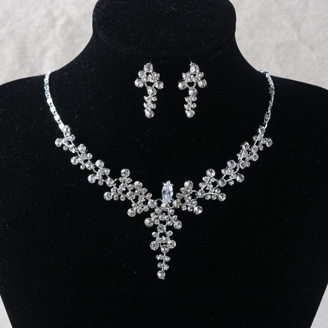 Schmuck-Set Damen, Silber, Zirkonia, Kristall - Bild 1