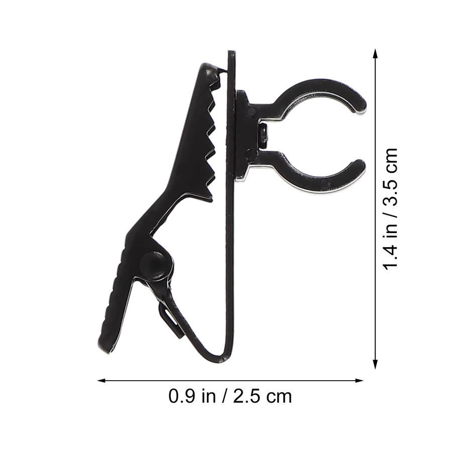 10 Stück Metall Lavalier Mikrofon Clip Halter in Schwarz für Revers und Kragen - Bild 2