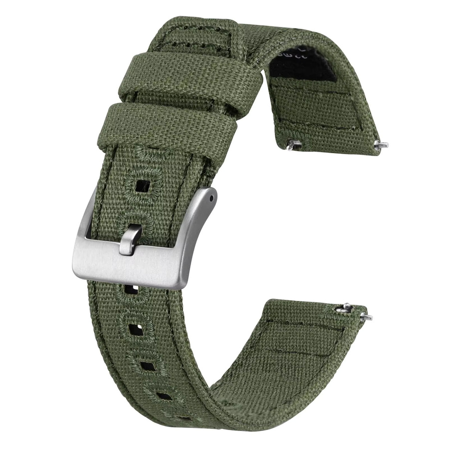 BISONSTRAP Uhrenarmband Nylon, Schwarz, Edelstahl, Herren - Bild 6