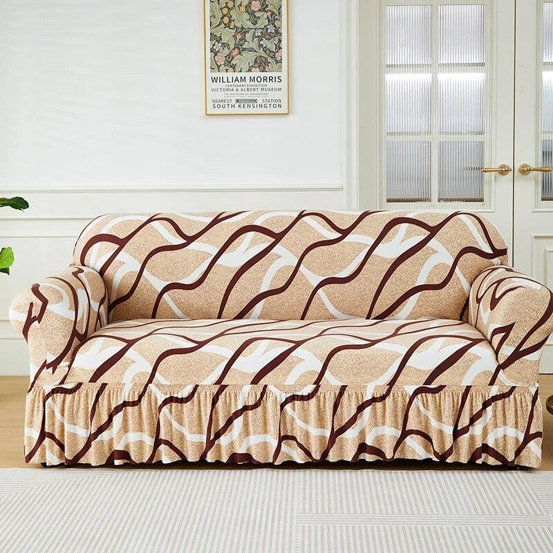 Elastischer L-förmiger Sofabezug von JMG Household Supplies mit Grafikprint, Mehrfarbig, Breite: 90-140 cm - Bild 5