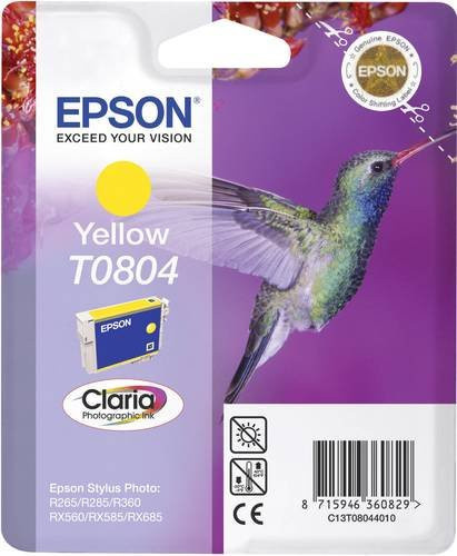 Epson Original Tintenpatrone T0804 Gelb C13T08044011 für Inkjet-Drucker - Bild 1