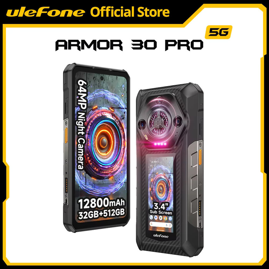 Ulefone Armor 30 Pro 5G Robustes Android-Smartphone in Schwarz mit 6,95 Zoll Display, 512 GB ROM, 12800 mAh Akku, 64 MP Nachtkamera und NFC - Bild 7