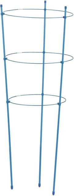 Relaxdays Rankhilfe 2er Set aus Eisen und Kunststoff in Blau, höhenverstellbar bis 76 cm - Bild 1