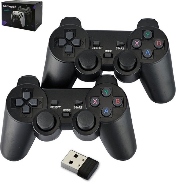 VILCORN Kabelloser 2,4G USB Gamepad Controller in Schwarz für M8 & M15 Game Stick und SF3000 Handheld-Konsole - Bild 1