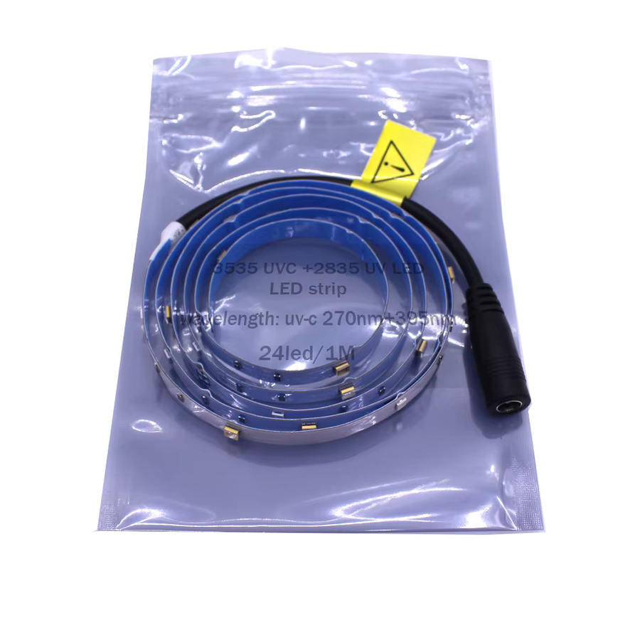 TiaoChongYi DC12V LED Ultraviolett-Keimtötungslampenstreifen mit UVC 270nm und UV 395nm Lichtband in Weiß - Bild 5