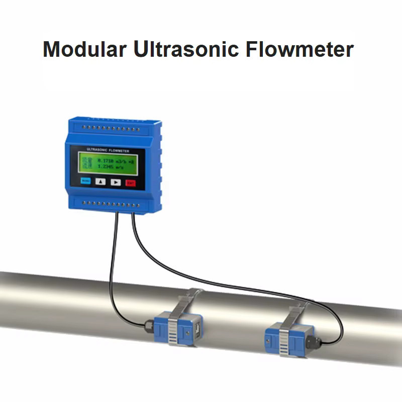 JUNTEK Digitaler modularer Ultraschall-Durchflussmesser TUF-2000M mit TS-2 TM-1 TL-1 Wandlern zur Messung der Wassergeschwindigkeit für DN15-6000 mm - Bild 2
