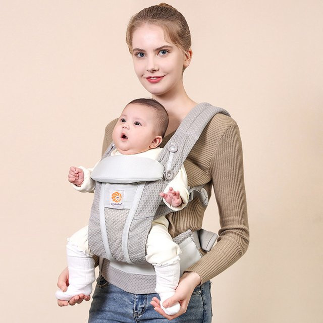 Egobaby Breeze Babytrage in Grau, multifunktionale atmungsaktive Trage für Babys und Kleinkinder mit 360 Grad Trageweise - Bild 1