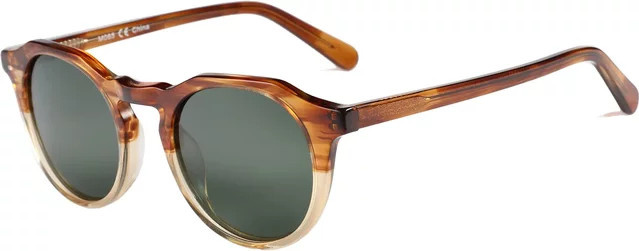 BLUEMOKY Sonnenbrille, rund, Acetat, Vollrand, braun, Unisex, polarisiert - Bild 1