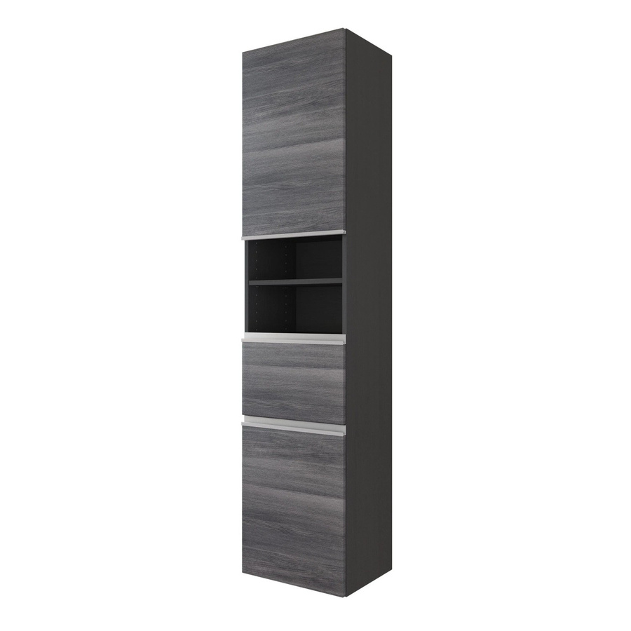 Held Möbel Seitenschrank Neapel Eiche Rauchsilber-Graphitgrau B/T/H: 40 x 35 x 180 cm - Bild 2