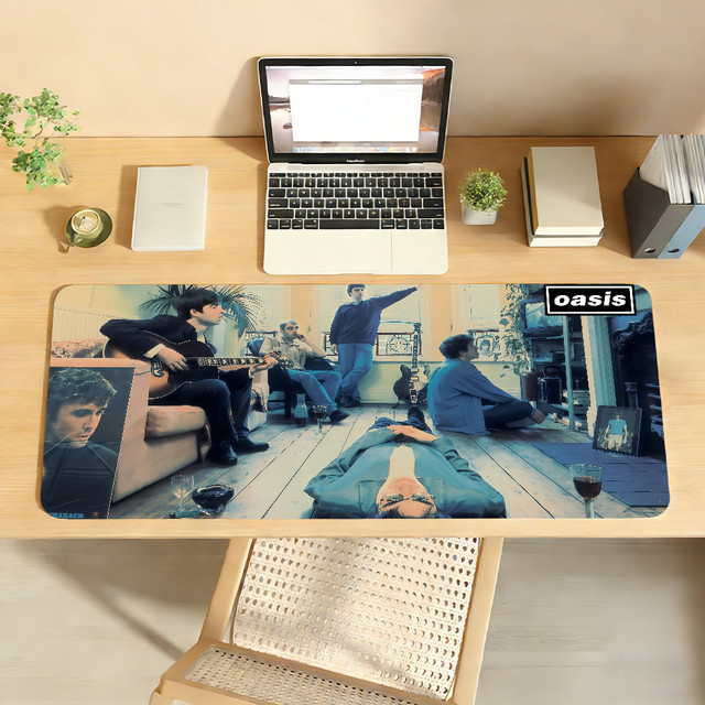 Band O-Oasis Mauspad für Computer und Laptop, rutschfeste Schreibtischunterlage aus Gummi, Multicolour - Bild 1