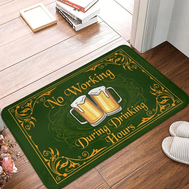 Anti-Rutsch Fußmatte Lodestar mit Bier-Motiv für Außenbereich und Eingangsbereich, grün, B/T: 60 x 40 cm, Höhe: 1 cm - Bild 1