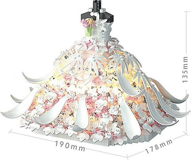 Yiran toy Prinzessin Schwarz-Weiß Bausteinspielzeug ab 3 Jahren - Bild 1