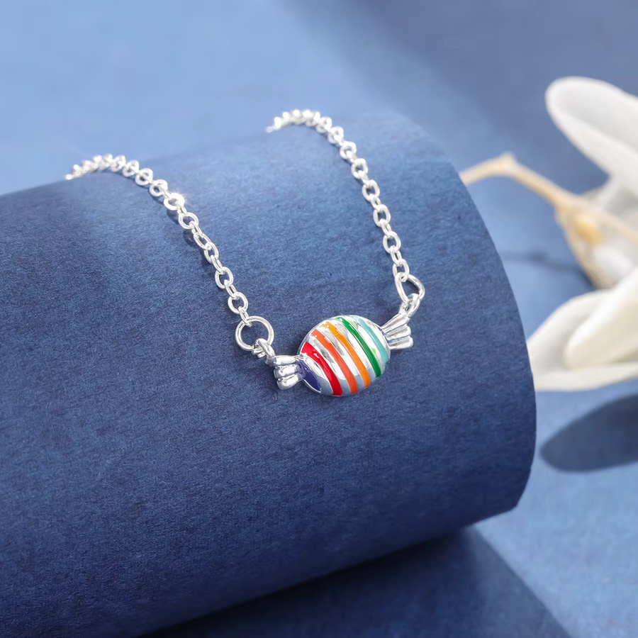 Halskette 925 Silber, Regenbogen, Damen - Bild 2