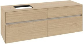 V&B Waschtischunterschrank Collaro in Nordic Oak mit Waschbeckenanschluss links, B/H/T: 160 x 54,8 x 50 cm - Bild 1