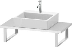 Duravit Konsole DuraStyle Compact in Weiß, B/T/H: 200 x 48 x 3 cm mit einem Ausschnitt - Bild 1