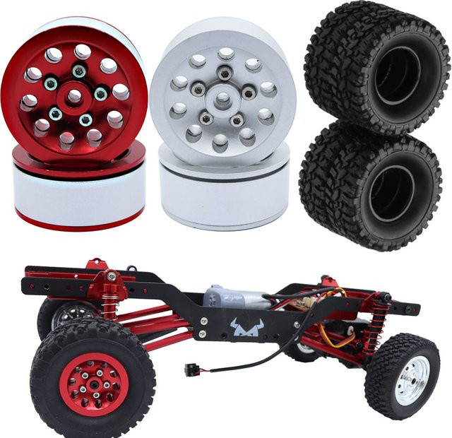 WWXRC Metall-Beadlock-Radnaben mit Reifen für 1/16 RC Auto Upgrade-Teile - Bild 1