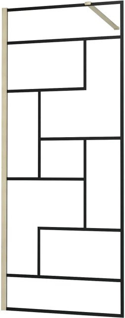 AICA Walk-in Duschwand aus Glas mit Stabilisierungsstange, Farbe Transparent, B: 120 cm, H: 200 cm - Bild 1