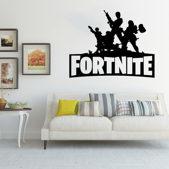 Fortnite Wandaufkleber aus PVC in Schwarz für Kinder und moderne Heimdekoration - Bild 1