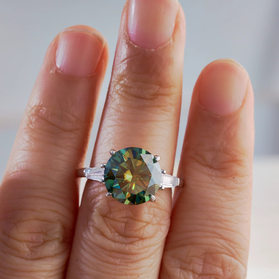 Ring 925 Silber, Moissanit, Diamant, Damen, Verlobung - Bild 2