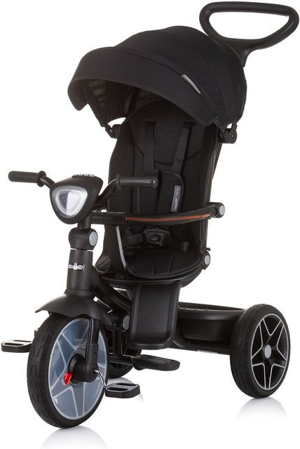 Chipolino Tricycle Derby 2 in 1 Dreirad mit Musik, Licht, Schiebegriff, schwarz - Bild 1