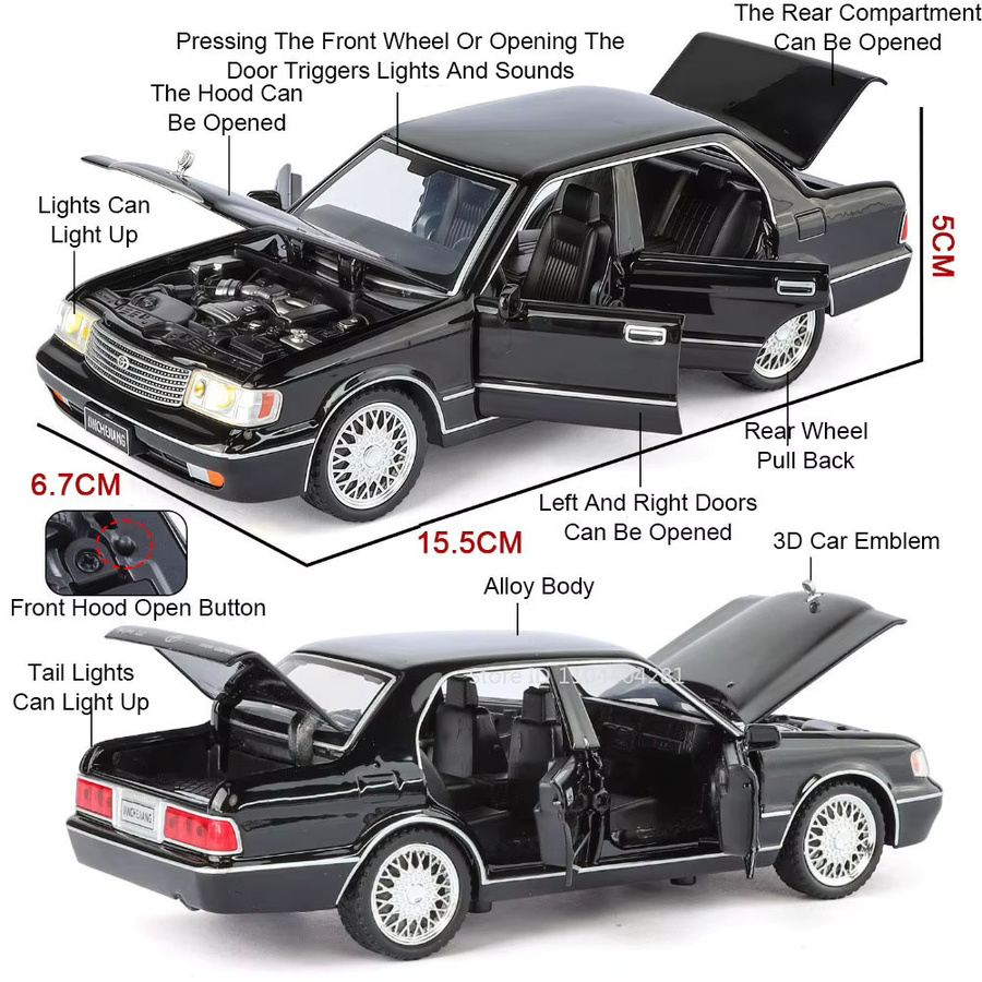 MAKEDA Crown GR86 Miniaturmodell, Spielzeugauto, 1:32, mit Tonlicht, zum Zurückziehen - Bild 3