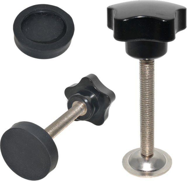 Vibratite Sternförmiger Drehknopf Gewindeklemmknopf in Schwarz, M8 x 60 mm - Bild 1