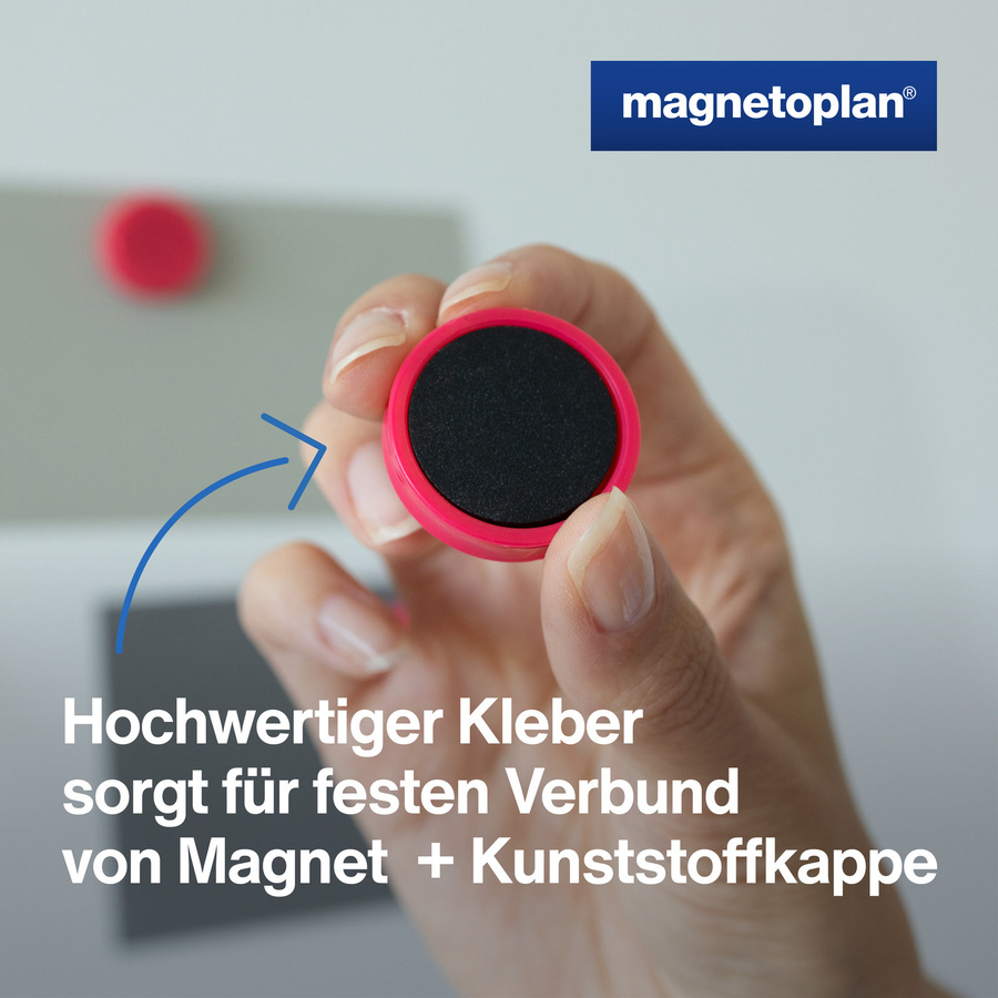 Magnetoplan Ergo-Magnete Medium in Pink, 10 Stück - Bild 2