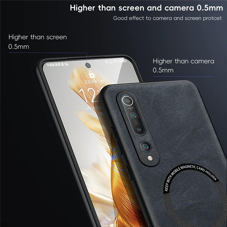 Magnetische Retro-Lederhülle für Xiaomi Mi 10 und Mi 10 Pro 5G mit kabelloser Ladefunktion - Bild 3