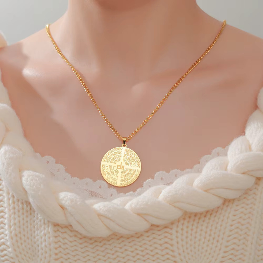 Dawapara Halskette, Edelstahl, Gold, Unisex, Anhänger - Bild 3