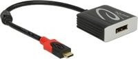 Delock USB-C auf DisplayPort Adapter in Schwarz, Länge: 0,2 m - Bild 1