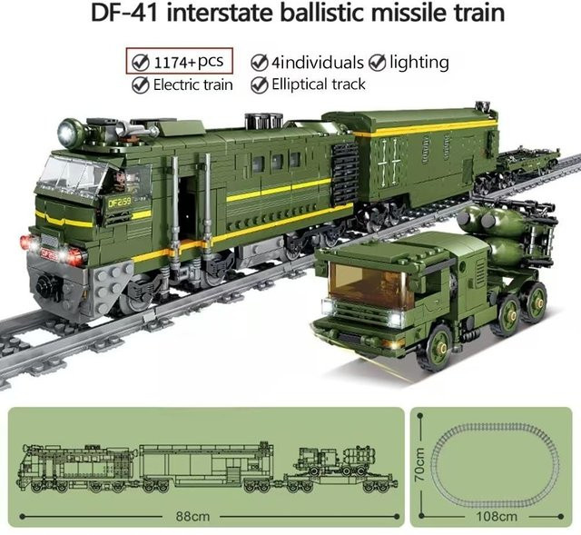 Duke King City Power Function Raketen Eisenbahnstrecke Verlegezug, Fahrzeug, ab 6 Jahren - Bild 1