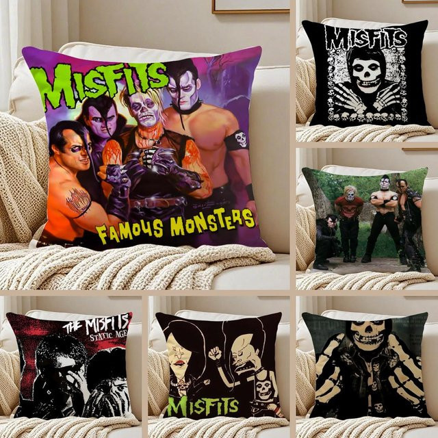The M-misfits Kissenbezug aus weichem Plüsch in Weiß und Multicolour, quadratisch, B/B/B: 30 x 30 x 30 cm - Bild 1