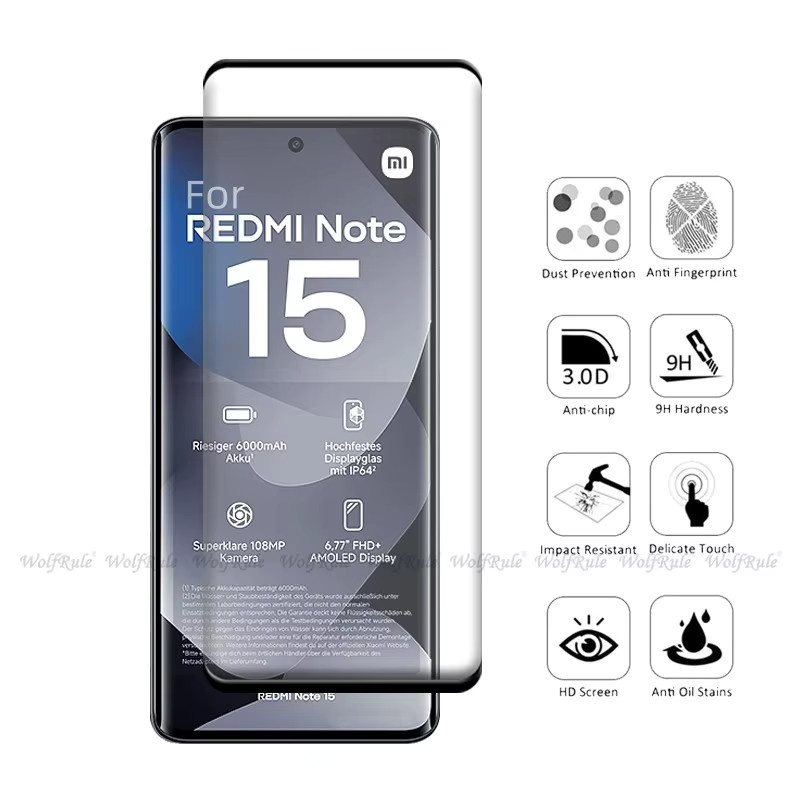 Xiaomi 6-in-1 Displayschutz-Set für Redmi Note 15 4G mit gehärtetem Glas 9H und Objektivglas in Transparent - Bild 2
