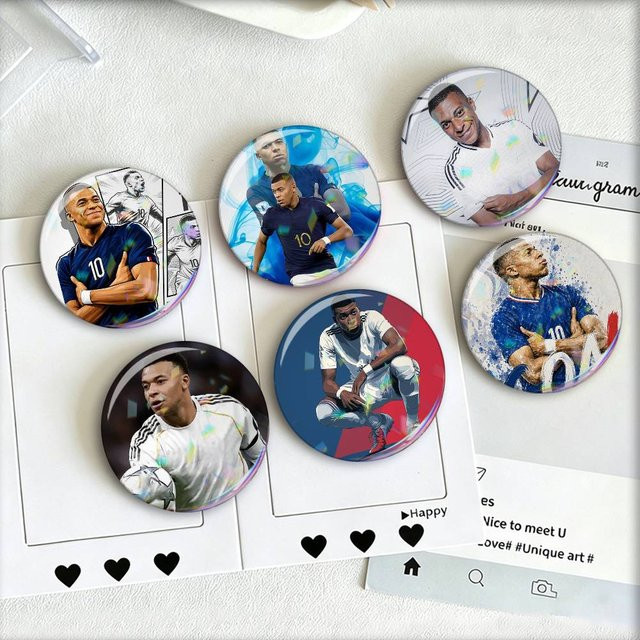 Star Trading Brosche Kylian Star M-Mbappe Fußball Abzeichen, Unisex - Bild 1