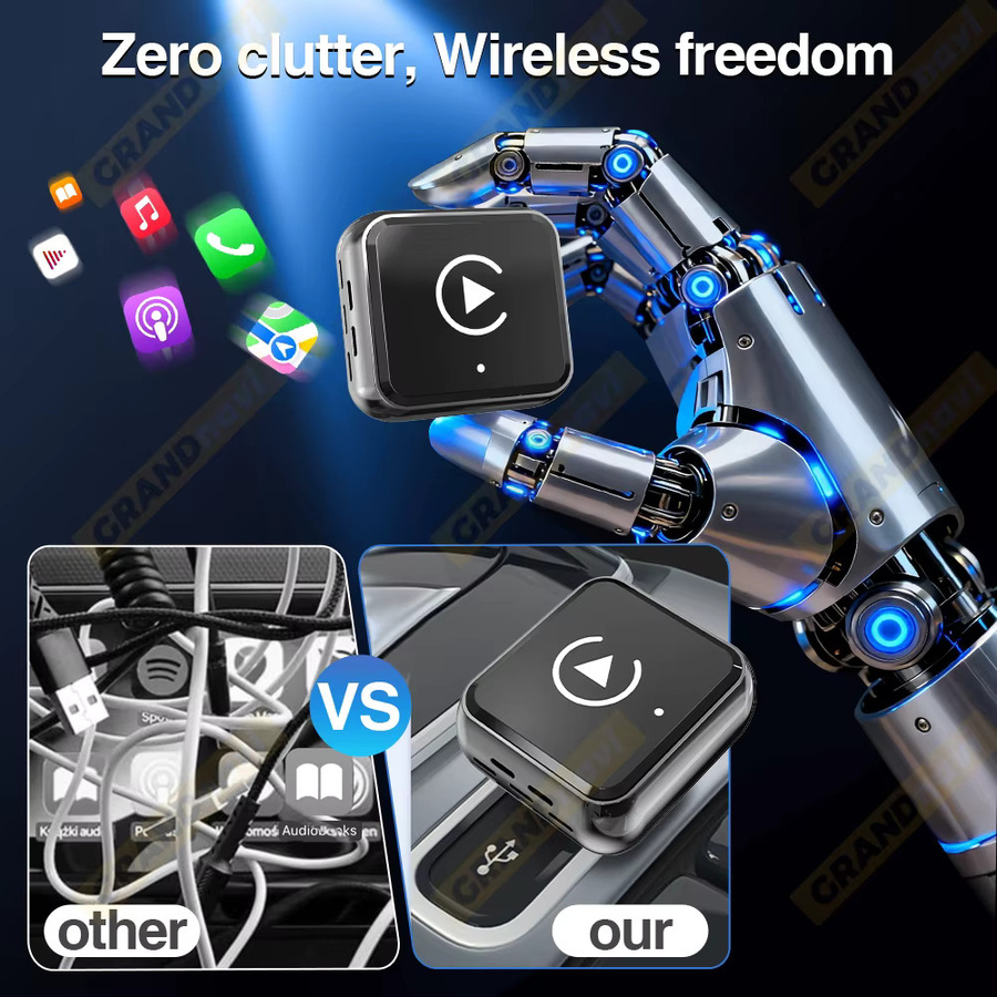 3in1 Smart AI Box Adapter für Apple CarPlay, Android Auto und Airplay mit Bluetooth und WiFi in Schwarz - Bild 5