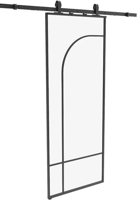 VIGELO Schiebetür aus Glas in Schwarz und Transparent, Breite: 83 cm - Bild 1