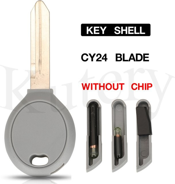 Jingyuqin Transponder Chip Fob CY24 Fernbedienung Schlüsselgehäuse für Dodge, Chrysler und Jeep in Grau - Bild 1